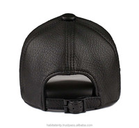 Casquette de baseball unisexe en cuir véritable pleine fleur imperméable à 6 panneaux, design personnalisé tendance, broderie 3D, boucle métallique