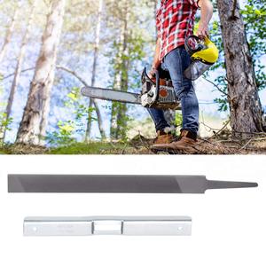 Juego de Limas de Acero Semicirculares de 2 Piezas, Limas Manuales Universales, Kit de Herramientas para Afilar Motosierras con Medidor de Profundidad, Acabado Brillante para Bricolaje - Product Image 4