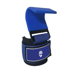 Ganchos de levantamiento de pesas antideslizantes de neopreno sólido hechos a medida de alta calidad con diseño OEM de color personalizado seguridad al por mayor - Product Image 4