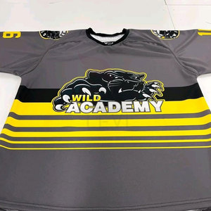 Maillot de hockey sur glace en maille confortable respirant avec manches longues couleur et taille personnalisées pour hommes maillot de hockey sur glace en gros - Product Image 6