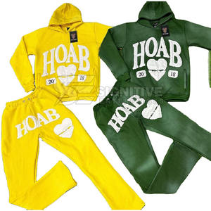 Survêtement pour homme avec un look délavé unique, tissu lisse et mouvement facile, survêtement pour homme avec un look délavé - Product Image 3