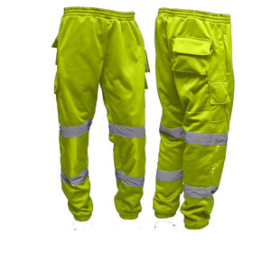 กางเกงทำงานแบบสะท้อนแสงมาตรฐาน CE พร้อมแถบสะท้อนแสง ตรวจจับเข็มได้ กระเป๋าคาร์โก้ไนลอน เสื้อผ้าทำงานแบบเรืองแสง - Product Image 5