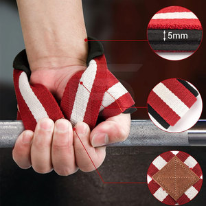 Venta al por mayor logotipo personalizado neopreno correa de muñeca gimnasio deportes figura 8 peso pesado levantamiento entrenamiento banda - Product Image 5