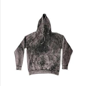 Nueva llegada de encargo desgastado Tie Dye sudaderas con capucha de gran tamaño French Terry Pullover ácido lavado Sun Faded Hoodie sólido de punto OEM - Product Image 6