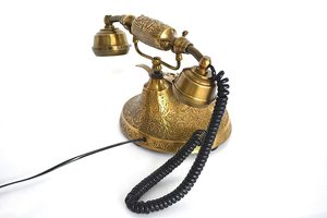 Candlestick Rotary Dial Telephone Vintage Brass Antique Finish Decorative <b>Phone</b> for <b>Office</b> Desk Home Decor - Product Image 6