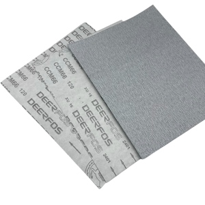 DEERFOS ACM66 80 #-800 #9*11 pulgadas papel <span class=keywords><strong>de</strong></span> lija seco papel <span class=keywords><strong>de</strong></span> lija blanco CCM66 100 unids/pack superficie pulida Metal madera masilla y revestimientos - Product Image 3