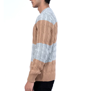 2024 Logo personnalisé Odm hommes chandails pull tricots hiver col rond tricoté coton concepteur pull en tricot personnalisé - Product Image 3