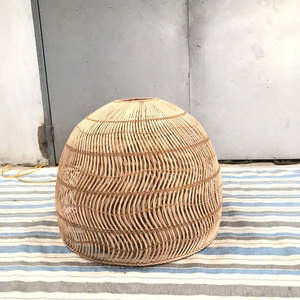 New Arrival Natural Rattan Hanging Lampshade Handmade Pendant <b>Light</b> <b>Cover</b> Vietnam Durable Rustic For Living Room - Product Image 4