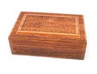 Organisateur de boîte à bijoux en bois fait à la main de luxe boîtes en bois sculptées florales modernes pour stocker des bijoux et des pièces de monnaie idées cadeaux