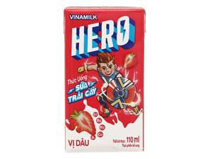 Vinamilk-hero-yogurt para beber ambiental para niños, sabor a fresa, embalaje al por mayor, 110ml x 48 cajas por Cartón, ISO HALAL - Product Image 4