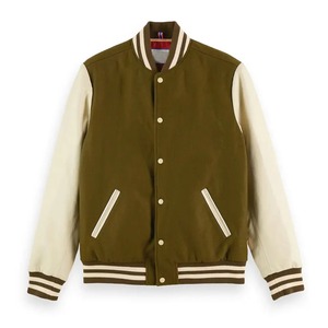 Customizable Men's Wool Winter Baseball Varsity Jacket Letterman Style <b>Large</b> Button Closure Stand Neck Long Sleeves Available - Product Image 2