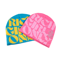Bonnet unisexe en acrylique tricoté style Y2K, chaud pour l'hiver, avec strass Gravity Visions et broderie 3D, couleur et marque personnalisables, vente en gros