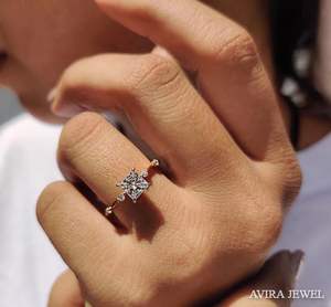 Anillo de Moissanita para Mujer al por Mayor, 1 Quilate, Corte Excelente, Oro Blanco Sólido de 10k, 14k, 18k, Sin Níquel, Sin Plomo, Joyería Clásica - Product Image 6
