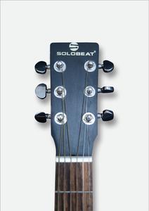 Guitarra Acústica Solidbeat de 40 Pulgadas - Diseño Cutaway, Tapa de Abeto, Cuerpo de Tilo, Diapasón de ABS, Acabado Mate, 4 Cuerdas, Completamente Cerrada - Product Image 2