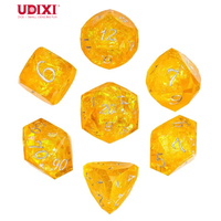 Ensemble de dés en résine faits à la main, personnalisés, polyédriques, à multiples faces et à bords tranchants, pour jeux de rôle (RPG) sur le thème des dragons et des donjons