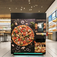 Distributeur automatique de pizzas en acier inoxydable durable pour les cantines des parcs industriels