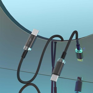 PD60W 1M Tipo-C Cable de carga rápida de color negro de tipo C - Product Image 3