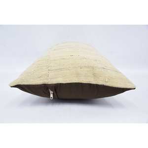 Almohada de retazos Kantha de lana Beige, diseño bohemio rústico de 16x16 pulgadas con patrón Floral bordado Vintage para el hogar o el sofá - Product Image 5