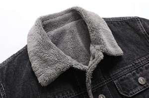 Veste en fourrure pour homme en gros, veste universitaire en cuir véritable sur mesure, col montant, lettre, uni, teinture unie, fermeture éclair pour l'hiver, moto - Product Image 5