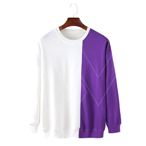 Wholesale Solid Plain Color O-Neck 100% Cotton Fleece Eco-Friendly Quick Dry Anti-Wrinkle Breathable Men's Winter <b>Sweatshirts</b> - Product Image 3