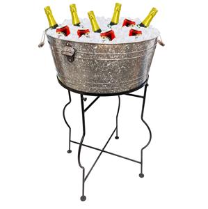 Stand Traditional Style Aluminum Wine Cooler with Handles 5L Capacity Durable for Ice <b>Drinks</b> and Party Use - Product Image 1