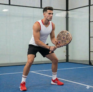 Housse de raquette de padel portable personnalisée haut de gamme en fibre de carbone 3K, pour amateurs et juniors, imperméable, antichoc, personnalisable - Product Image 3