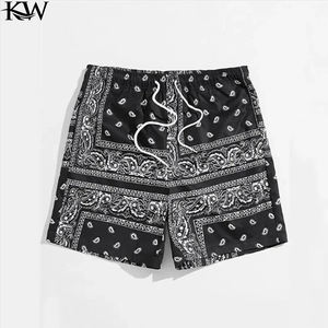 กางเกงว่ายน้ำขาสั้นผู้ชายกางเกงขาสั้นชายหาดพิมพ์ลายกราฟิกแบบผูกเชือกแบบลำลองฤดูร้อน - Product Image 1