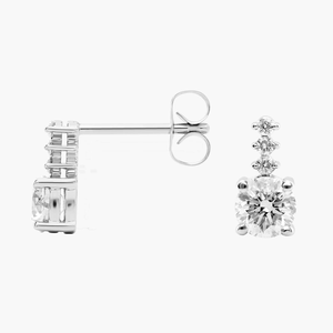 TRENDY ELEGANT 925 <b>SILVER</b> STYLISH PEAR LAB GROWN DIAMOND FINE DANGLE <b>EARRING</b> for WEDDING PARTIES GIFT for <b>WOMEN</b> - Product Image 3