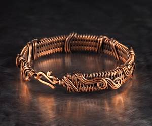 Customizable Pure Copper Magnetic <b>Bracelet</b> Adjustable <b>Health</b> Cuff Bangles for New Year Birthday or Wedding - Product Image 3