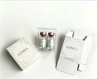 Boîte en papier rigide pliable de luxe personnalisée avec logo en relief doré et insert blister personnalisé pour flacons en verre de 3 ml, 5 ml, 10 ml