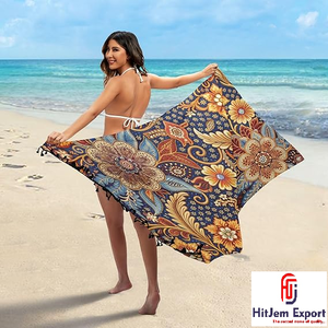 Pareo de Poliéster de Secado Rápido, Elegante Traje de Baño para Comodidad en la Playa - Product Image 1