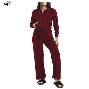 Chándales Deportivos de Terciopelo Personalizados para Mujer, con Logotipo Sólido, Transpirables para Invierno, 100% Algodón, Reversibles y Ecológicos - Product Image 5