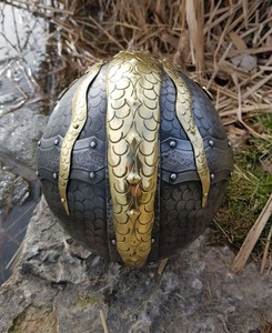 Casco Vikingo Normando de Acero Endurecido Medieval, Auténtico Casco Histórico de Guerrero, Casco Tradicional de Caballero Medieval Normando - Product Image 5