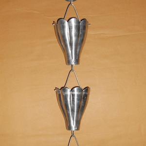Chaînes de pluie en aluminium de qualité supérieure, fabriquées à la main, en aluminium argenté, fabricants et fournisseurs indiens - Product Image 2