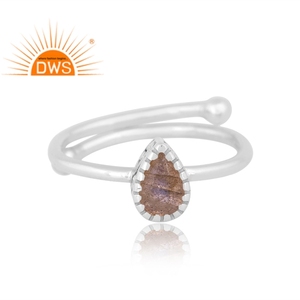 Stylish Design 925 Silver Natural <b>Labradorite</b> Gemstone <b>Ring</b> For Women Custom Design Jewelry For Women Gift For Her - Product Image 3