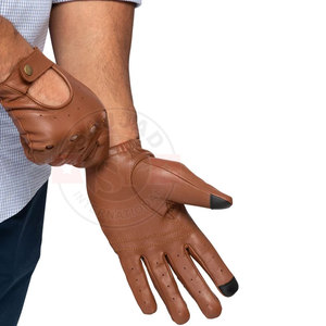Gants de conduite en cuir de qualité supérieure pour hommes, gants de conduite en cuir de qualité supérieure - Product Image 2