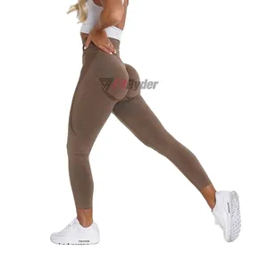 Leggings de ioga para mulheres com logotipo personalizado de marca própria sexy para academia esportiva e estilo BEST, preço de atacado com preço barato