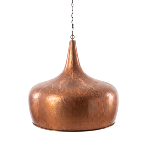 Lustre en cuivre à dôme, style européen moderne, pour plafond haut, idéal pour villa, lumière blanc chaud - Product Image 1