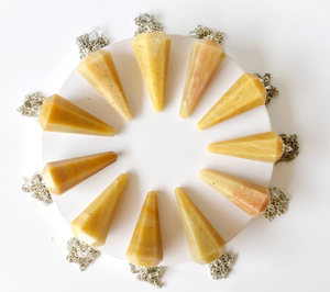 Péndulo de cristal natural Multi piedra preciosa cono facetado péndulo de radiestesia para curación de Reiki péndulos al por mayor para la venta - Product Image 2