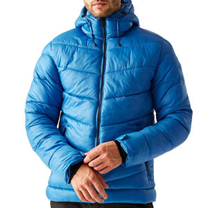 Chaqueta acolchada ligera de nuevo diseño para hombre, precio al por mayor, cuello con capucha, tela de lona, Material sólido personalizado, OEM disponible - Product Image 1