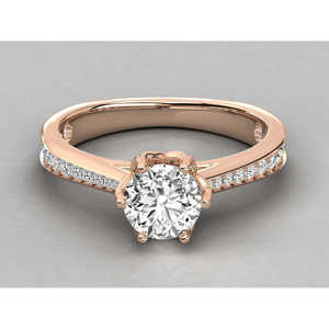 Bague solitaire en or 10 carats pour femmes, diamant cultivé en laboratoire - Product Image 5