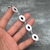 Bracelet en argent sterling 925 plaqué or rose, serti d'un diopside chromé de luxe certifié GIA, fait main, bijou de Noël