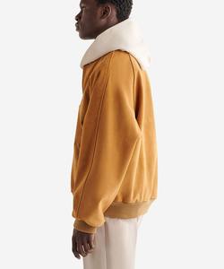 Chaqueta bomber acolchada de lona informal de invierno con capucha cómoda personalizada para hombre con cremallera frontal y servicio OEM - Product Image 3