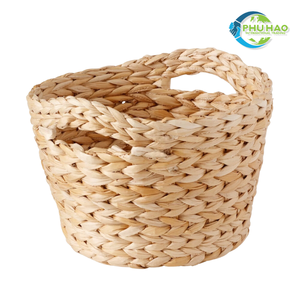 Cesta de lavandería redonda vietnamita clásica con construcción resistente, ideal para la organización del hogar - Product Image 3