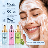 Nettoyant moussant en gel PDRN GHK-CU Centella Asiatica à faible pH, blanchissant, régulateur de sébum, pour peaux sensibles, format voyage, marque privée