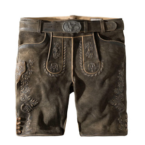 Superbe qualité High Street Wear Shorts avec poches écologique Lederhosen cuir brodé solide motif en gros - Product Image 1