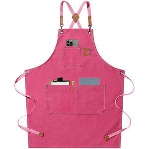 Delantal de Cocina sin Mangas de Lona de Algodón Resistente al Agua para Sublimación con Logotipo Personalizado, Estilo Cruzado en la Espalda, Estilo Denim - Product Image 4