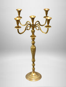 เชิงเทียนอลูมิเนียมสำหรับตกแต่งเทศกาลราคาไม่แพงทำด้วยมือเชิงเทียน5แขนสำหรับงานแต่งงาน - Product Image 6