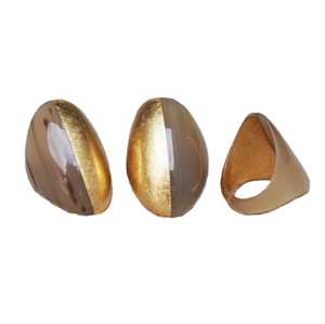 Bagues en corne de boeuf et de buffle fabriquées à la main pour hommes et femmes élégantes bagues réglables en corne de boeuf naturelle pour bijoux Boho - Product Image 4