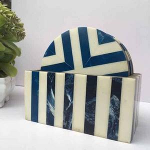 Posavasos de Madera con Incrustaciones de Diseño Antiguo Hecho a Mano en India, Nuevo Producto Promocional al por Mayor, Posavasos de Madera con Incrustaciones de Hueso - Product Image 1